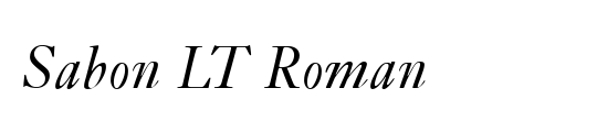 sabon lt std italic font